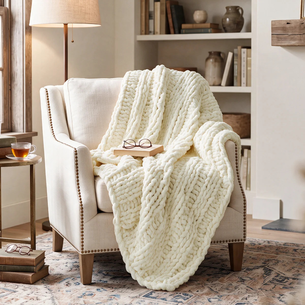 Essential Bedsure 100% Hand Knit Chenille Chunky Throw Blanket For Couch | Wayfair North America