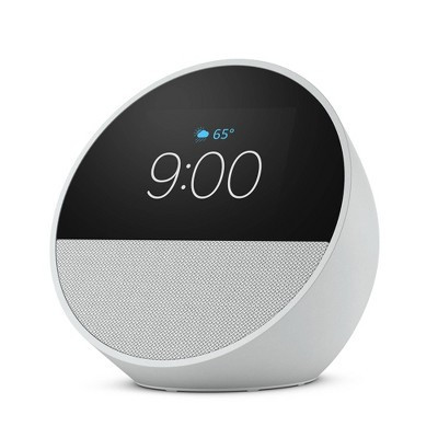 Amazon Echo Spot, Smart Alarm Clock with Vibrant Sound and Alexa (2024 Release) - Glacier White | Target