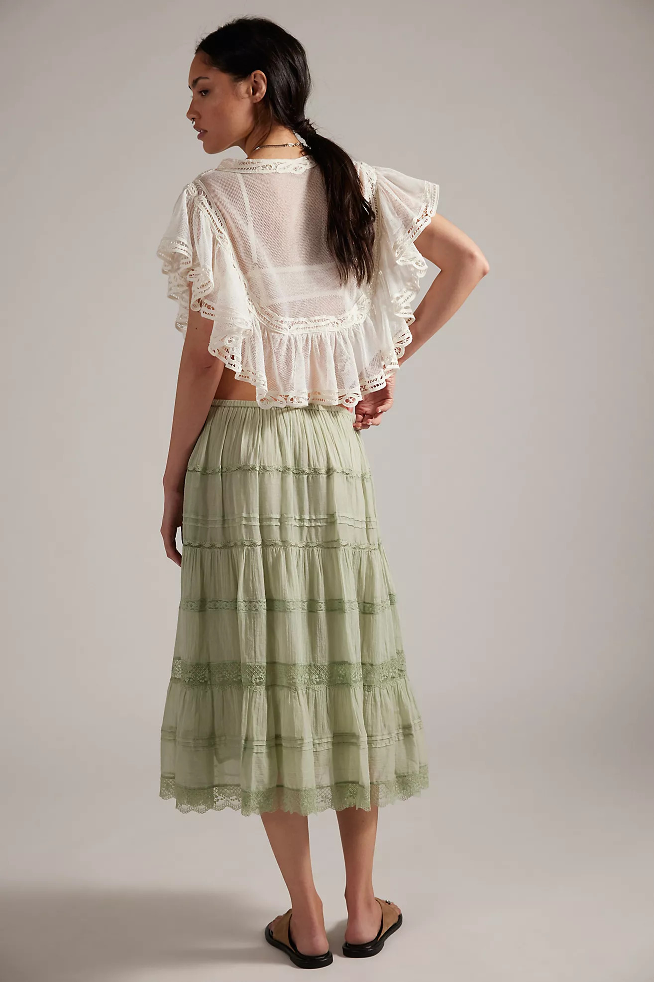 FP One Lily Lace Midi Skirt | Free People (Global - UK&FR Excluded)