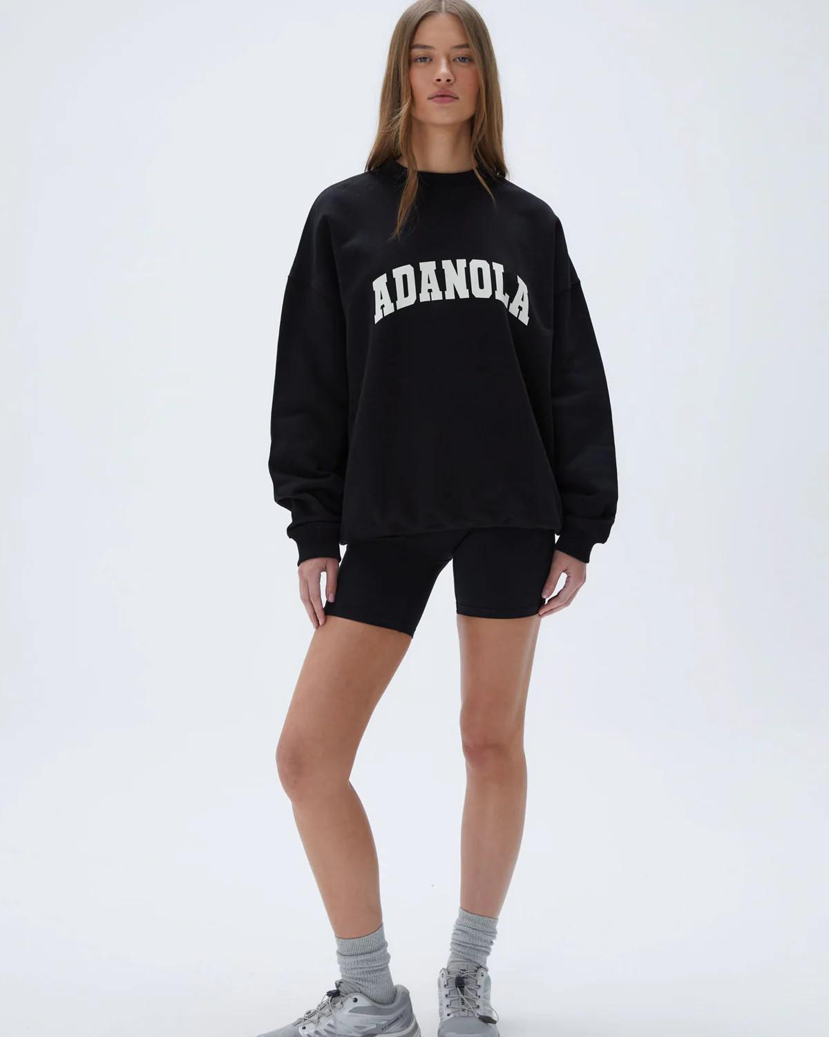 Varsity Oversized Sweatshirt - Black | Adanola UK