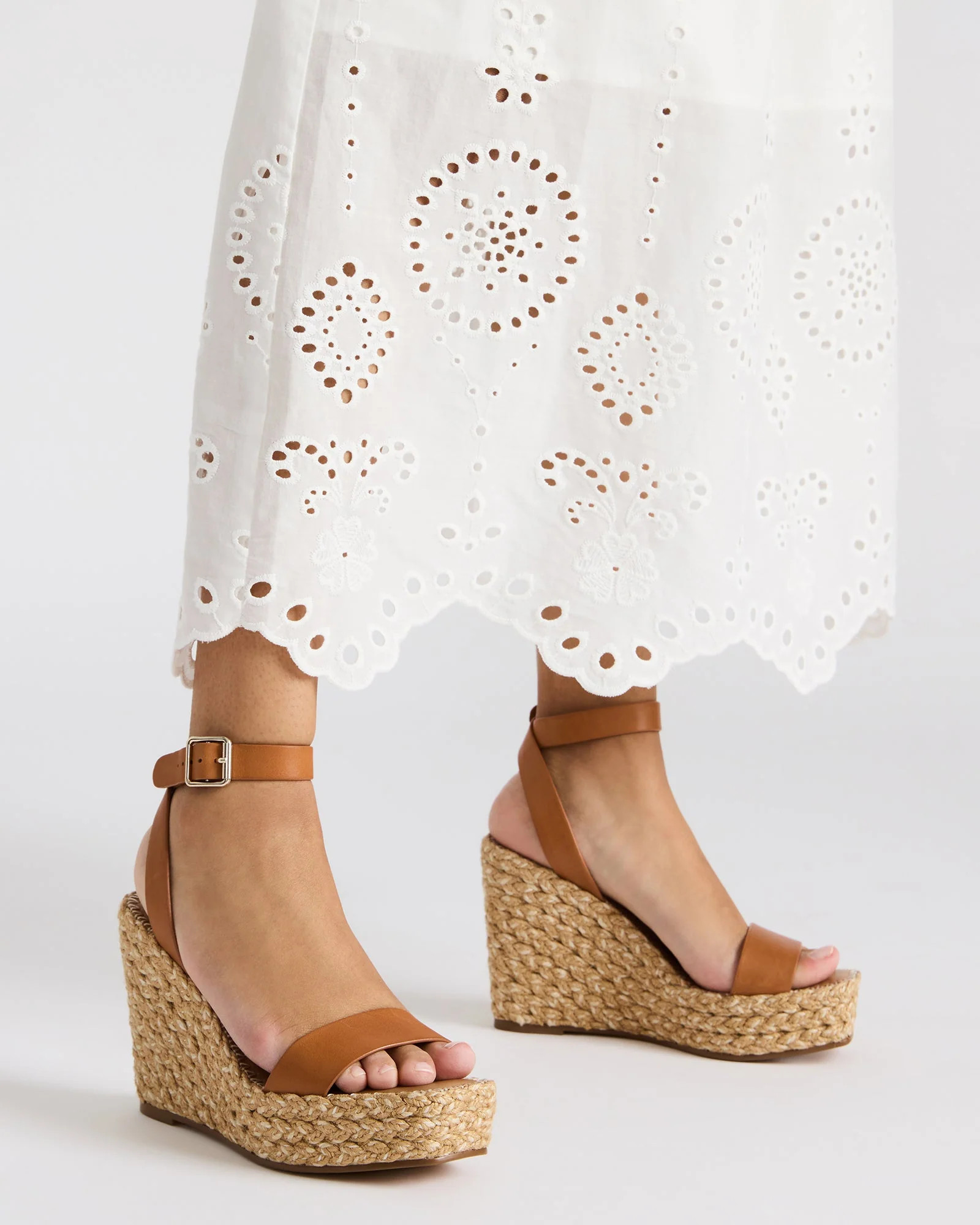 COSMO Tan Leather Rattia Women's Platform Wedge | Steve Madden (US)