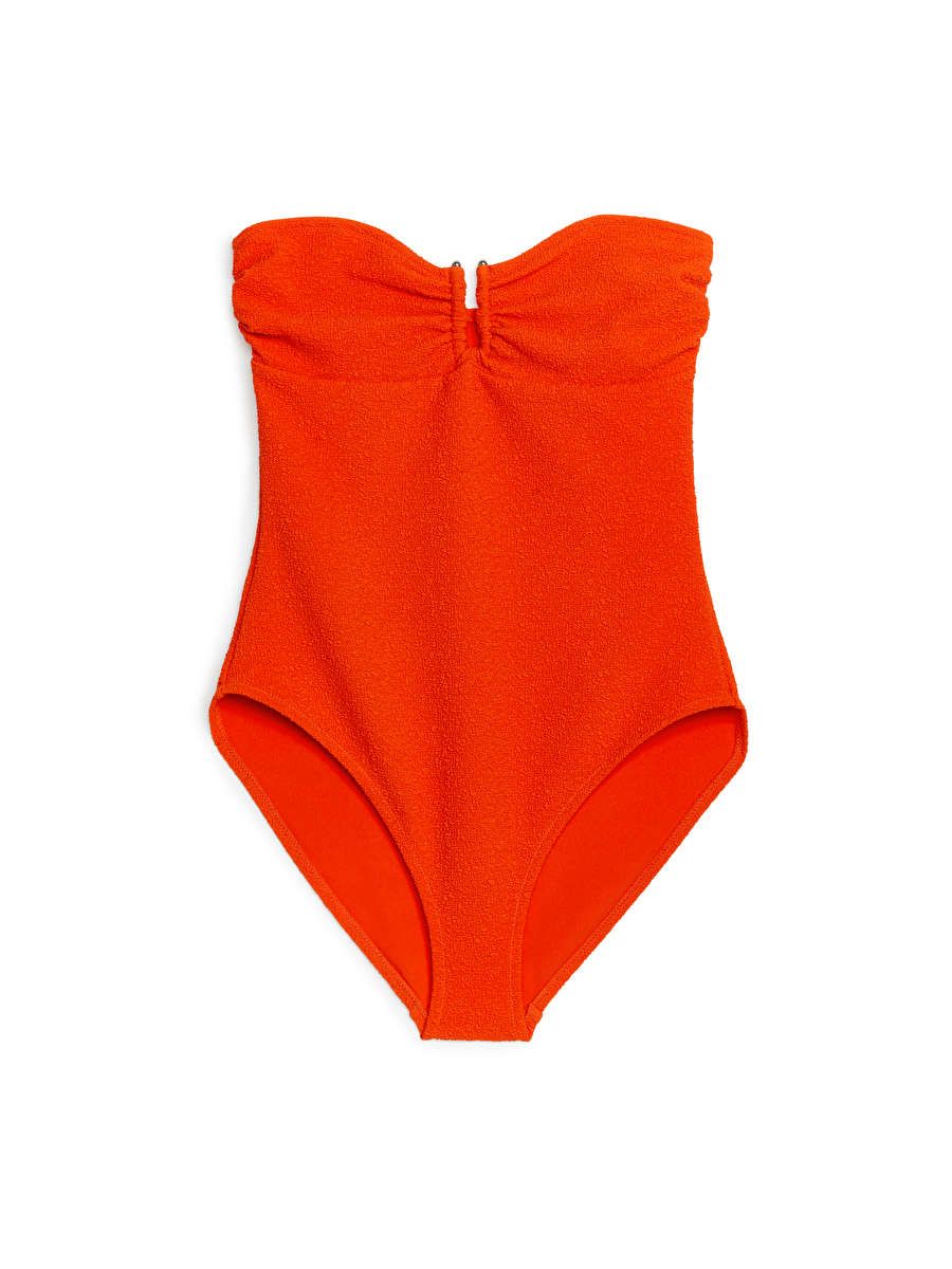 Textured Bandeau Swimsuit | ARKET (US&UK)
