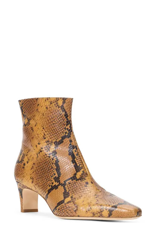 STAUD Wally Snakeskin Embossed Bootie at Nordstrom, Size 7Us | Nordstrom