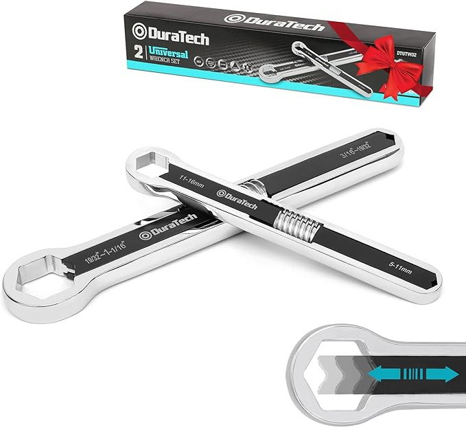 DURATECH Universal Wrench Set, Adjustable Wrench Set, SAE & Metric, 8-inch&10-inch, 44 sizes in 2... | Amazon (US)