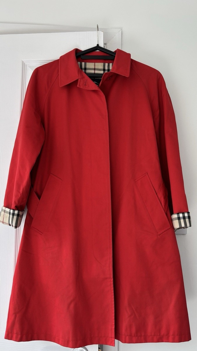 Genuine Burberry London Vintage Women's Red Trench Coat | eBay UK