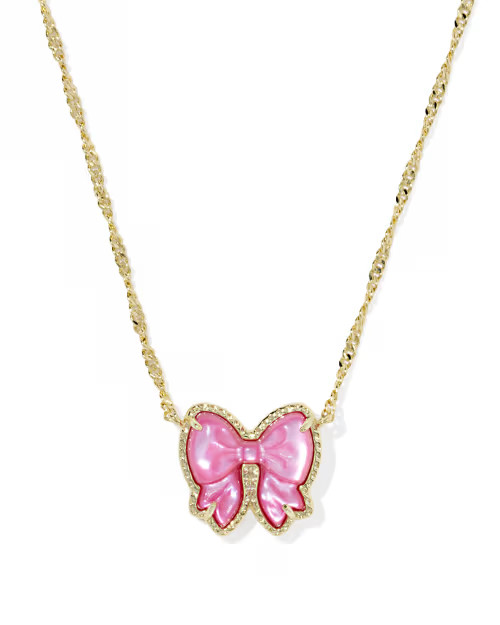 Haley Bow Gold Short Pendant Necklace | Kendra Scott