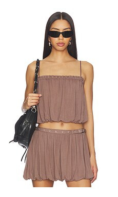 superdown Dakoa Bubble Top in Dark Taupe from Revolve.com | Revolve Clothing (Global)