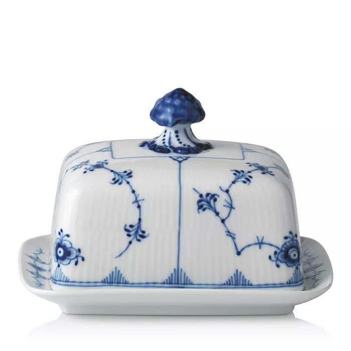 Blue Fluted Plain Butter Dish | Bloomingdale's (US)