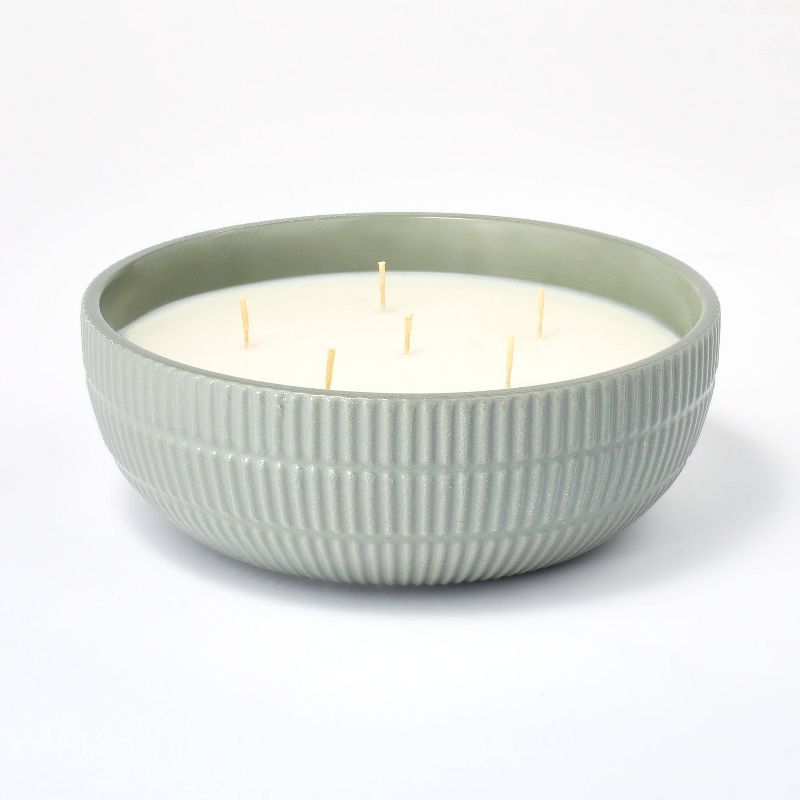 55oz Large Ceramic Nutmeg & Amber Candle Gray - Threshold™ designed with Studio McGee | Target