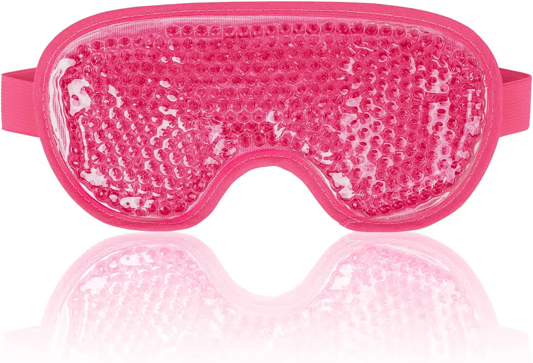 NEWGO Cooling Gel Cold Eye Mask for Puffy Eyes, Reusable Ice Pack with Soft Plush Backing for Dar... | Amazon (US)