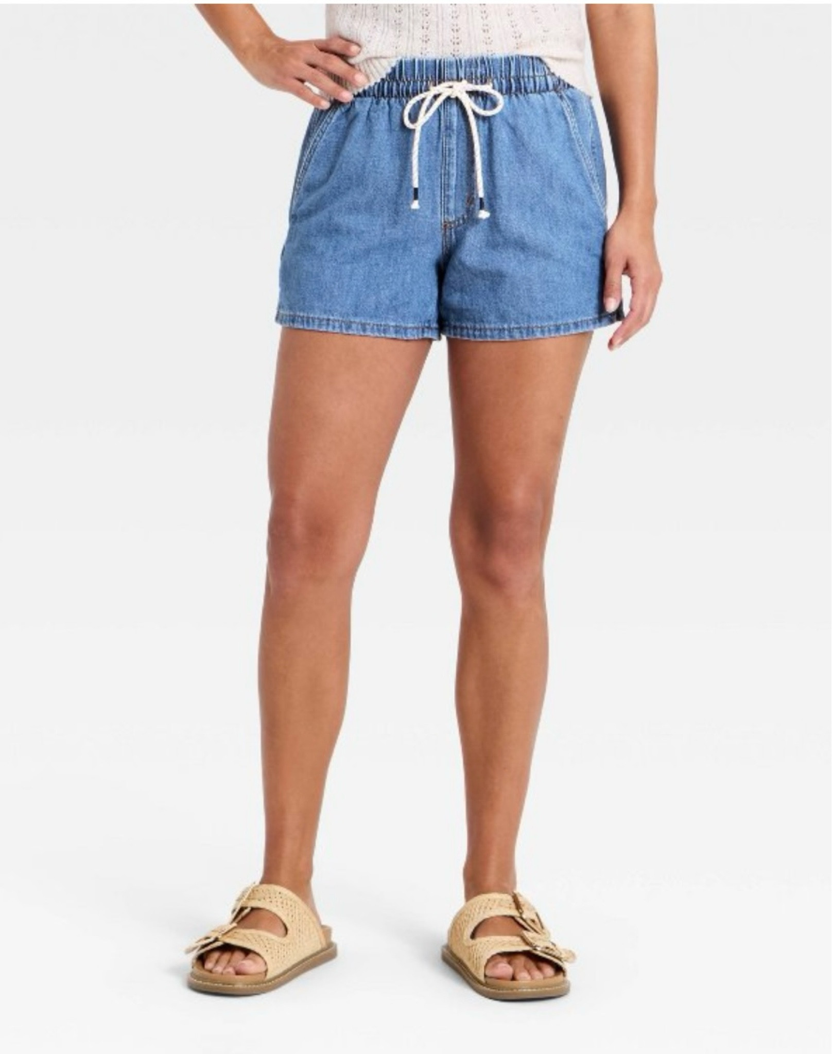 Adorable and comfy drawstring denim shorts on SALE!! Only $20! 

#LTKmomlife #LTKootd #LTKSaleAlert