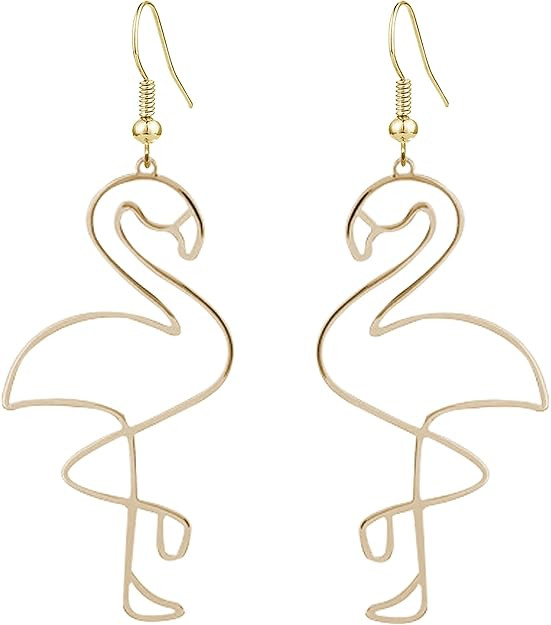 Retro Alloy Flamingo Drop Dangle Earrings And Cute Pineapple Tropical Fruit Earrings For Women | Amazon (US)