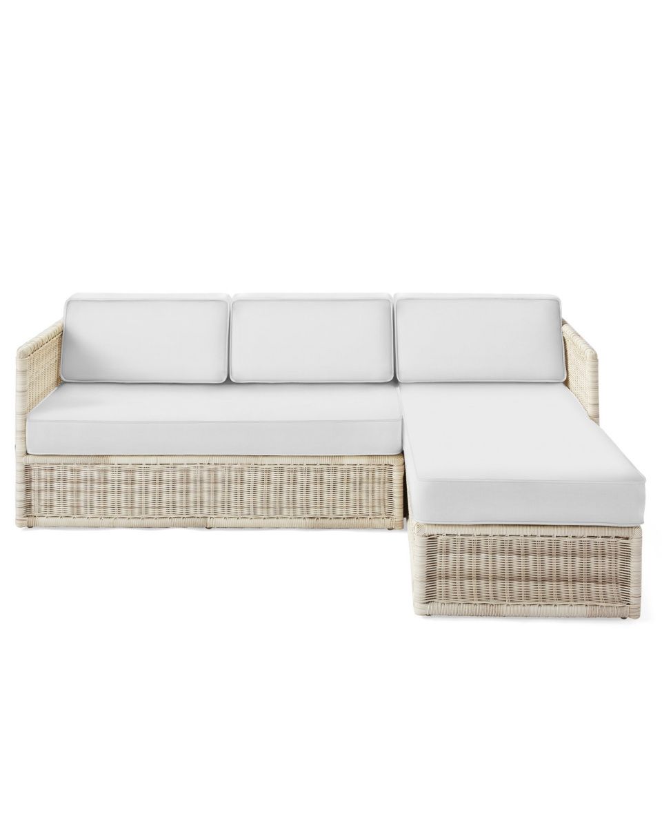 Pacifica Right-Facing Chaise Sectional - Driftwood | Serena and Lily