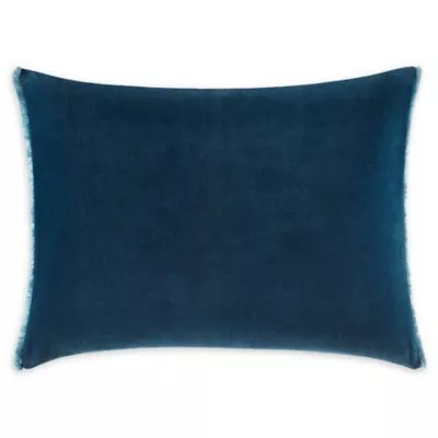 Vera Wang® Blurr Velvet Fringed Throw Pillow in Dark Blue | Bed Bath & Beyond
