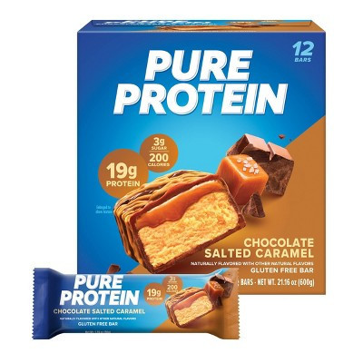 Pure Protein 19g Protein Bar - Chocolate Salted Caramel - 12ct | Target