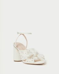 Camellia Pearl Rhinestone Bow Heel | Loeffler Randall