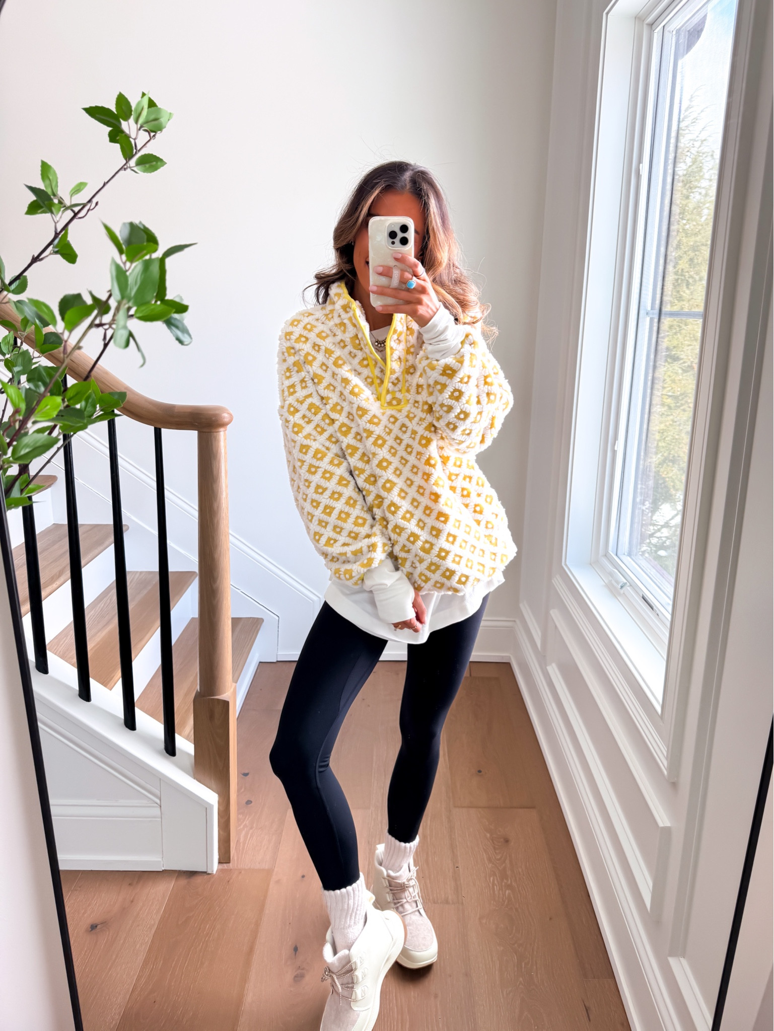 Wearing a small tunic t-shirt, snap and button fleece 

Cold Weather outfit outfit , comfy outfit , spring outfit 

#LTKgrwm #LTKOver40 #LTKSeasonal