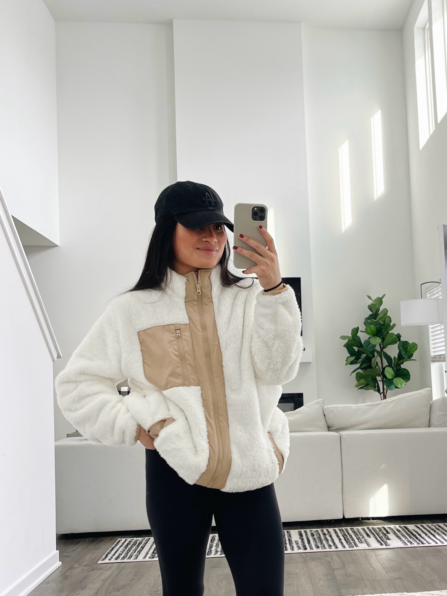 Keeping warm in this Sherpa jacket🤍
wearing size medium.

#comfystyle #ootd #winterstyle #sherpajacket

#LTKStyleTip #LTKFindsUnder100 #LTKSeasonal