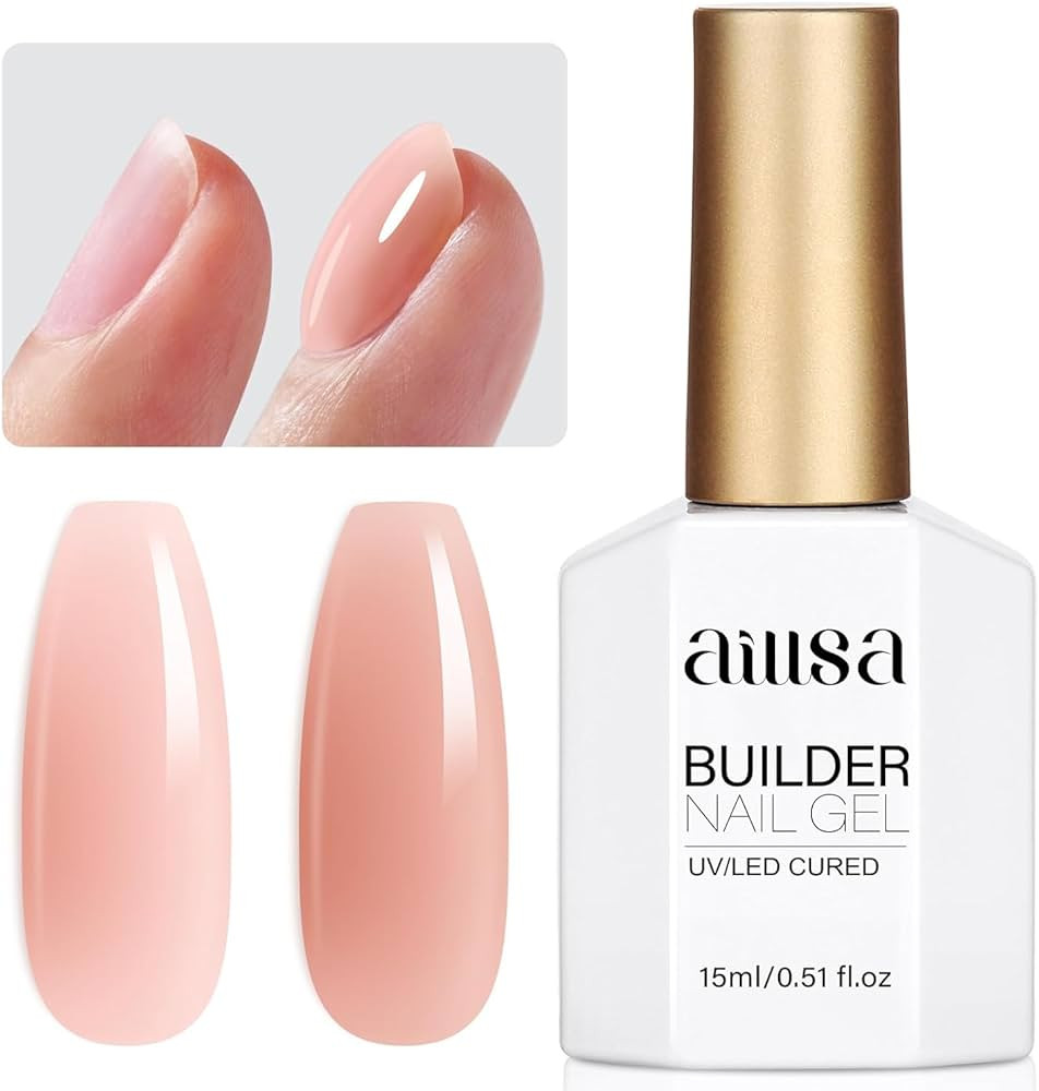 AILLSA Builder Gel Natural Nude 7 In 1 Hard Gel Polish for Nail Thickening Light Color Strengthen... | Amazon (US)