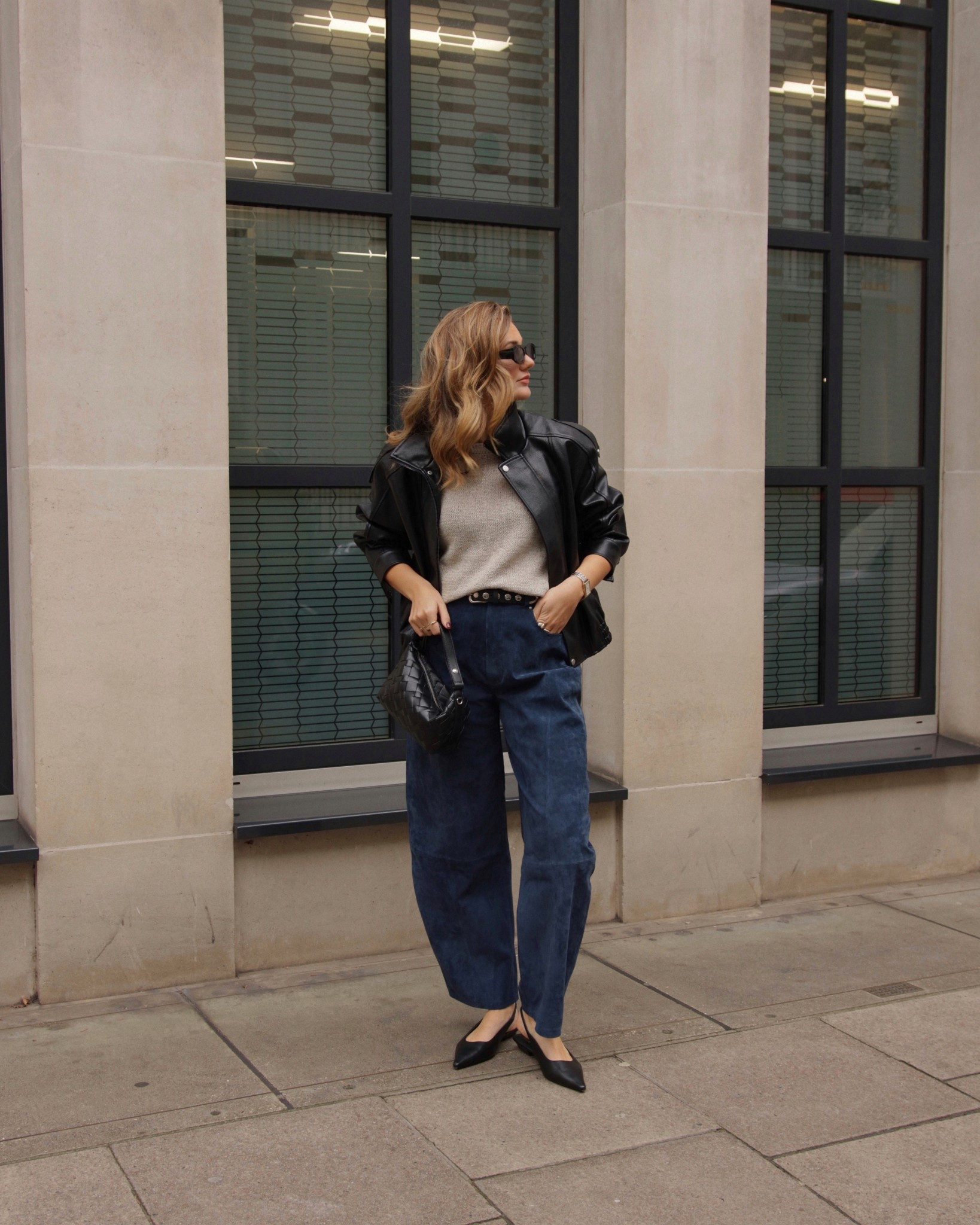 The most incredible barrel leg blue suede trousers 💙

#LTKwinter #LTKuk #LTKautumn