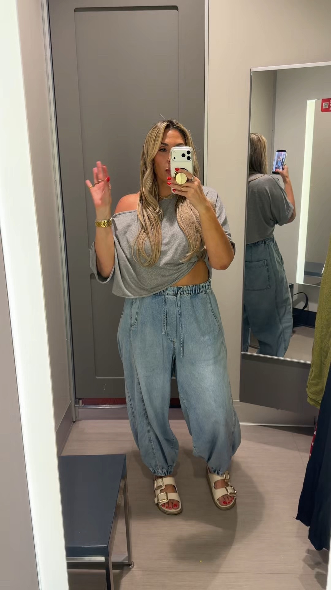 @Target finds

What I am wearing 
Grey Amazon top size XL
Denim joggers Anthropologie they run big wearing a size medium (size down 1) old I also found  a pair similar from Old navy linked 
Shoes are target this color is old linked the colors avail. 
Red polka dot dress wearing XXL needed a L

Denim shirt wearing XL needed a L (size down) 

Black dress L (adjustable straps) the brand is wild fable which is their junior line. The quality is made at best I would go with the very similar style from a new day (linked the black).

Polka dot set size L needed a medium runs big 
Cream dress (could not find online)  linked the other knit dresses I was looking for 

Yellow swimsuit L

Accessories and shoes linked

#LTKootd #LTKMidsize #LTKOver40