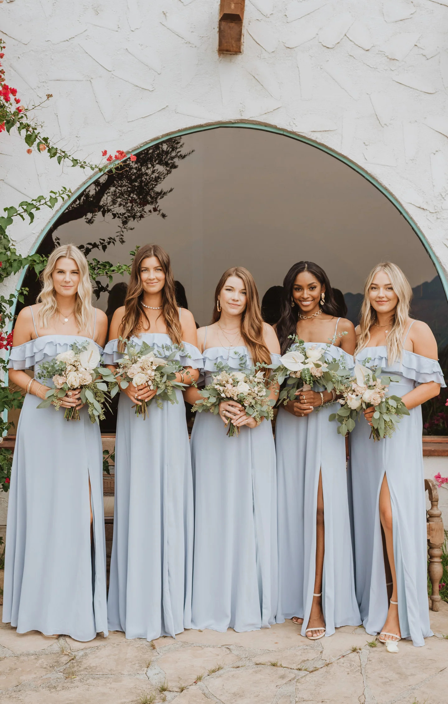 Emma Ruffle Maxi Dress ~ Steel Blue Chiffon | Show Me Your Mumu