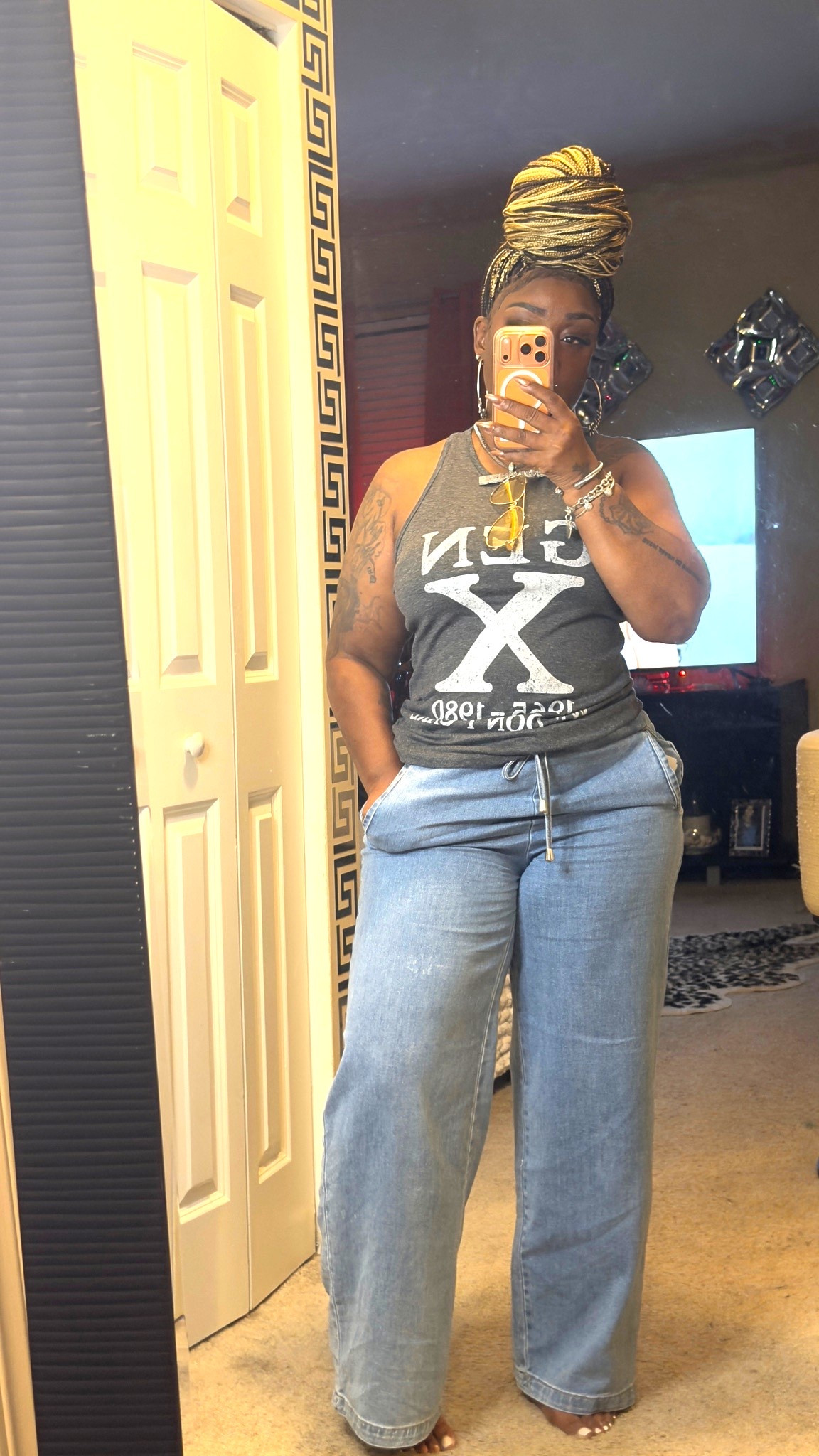 Just a chill day with the family… You can always find time to throw on a pair of comfortable draw-string wide-leg denim pants… and a favorite t-shirt✨✨✨

~ Follow ~
📌LTK (Free) Search (Creators) Type: Mz_Ronnie 
📌TikTok: MzRonnie Tha Fashionista
'📌Amazon Storefront: Mz. Ronnie
'📌Walmart Storefront: Mz_Ronnie Fashion Finds
📌Instagram: Magical_diva72
📌FB: Ronnie Bond
📌YouTube: Mz_Ronnie

#LTKootd #LTKgrwm #LTKOver40