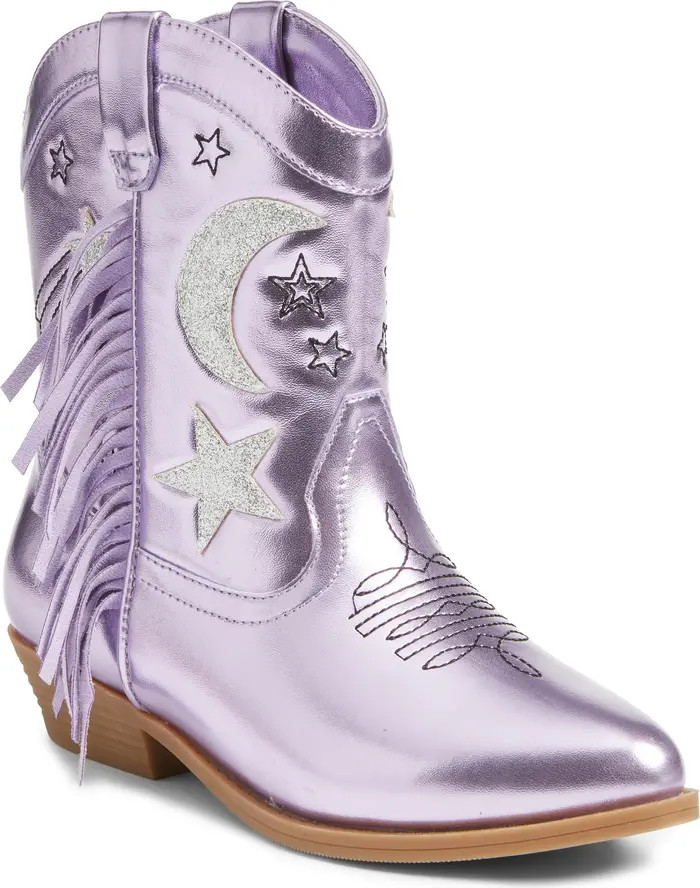 Tucker + Tate Cosmo Fringe Metallic Western Boot | Nordstrom | Nordstrom