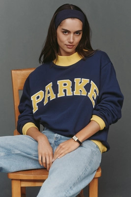 PARKE Varsity Mock-Neck Sweatshirt | Anthropologie (US)