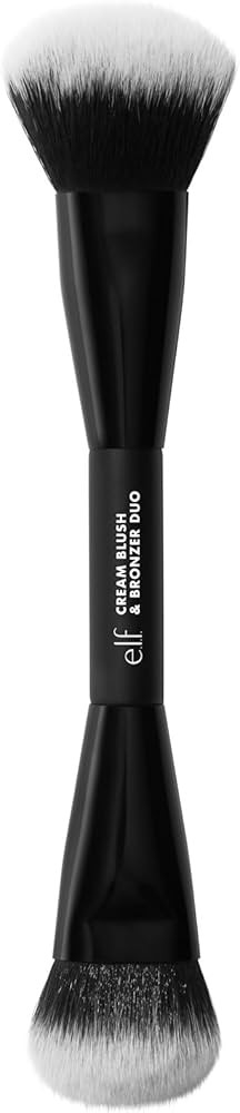 e.l.f. Cream Blush & Bronzer Duo Brush, 2-in-1 Makeup Brush for Blending & Layering Cream Formula... | Amazon (US)