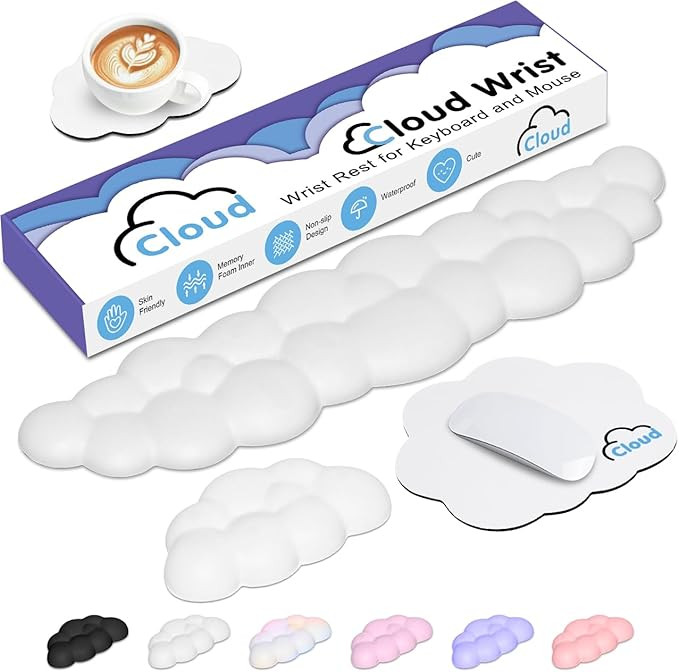 Cloud Wrist Rest Keyboard Palm Rest with Non-Slip Base for Computer Gaming Wrist Rest, YAMJUG Clo... | Amazon (US)