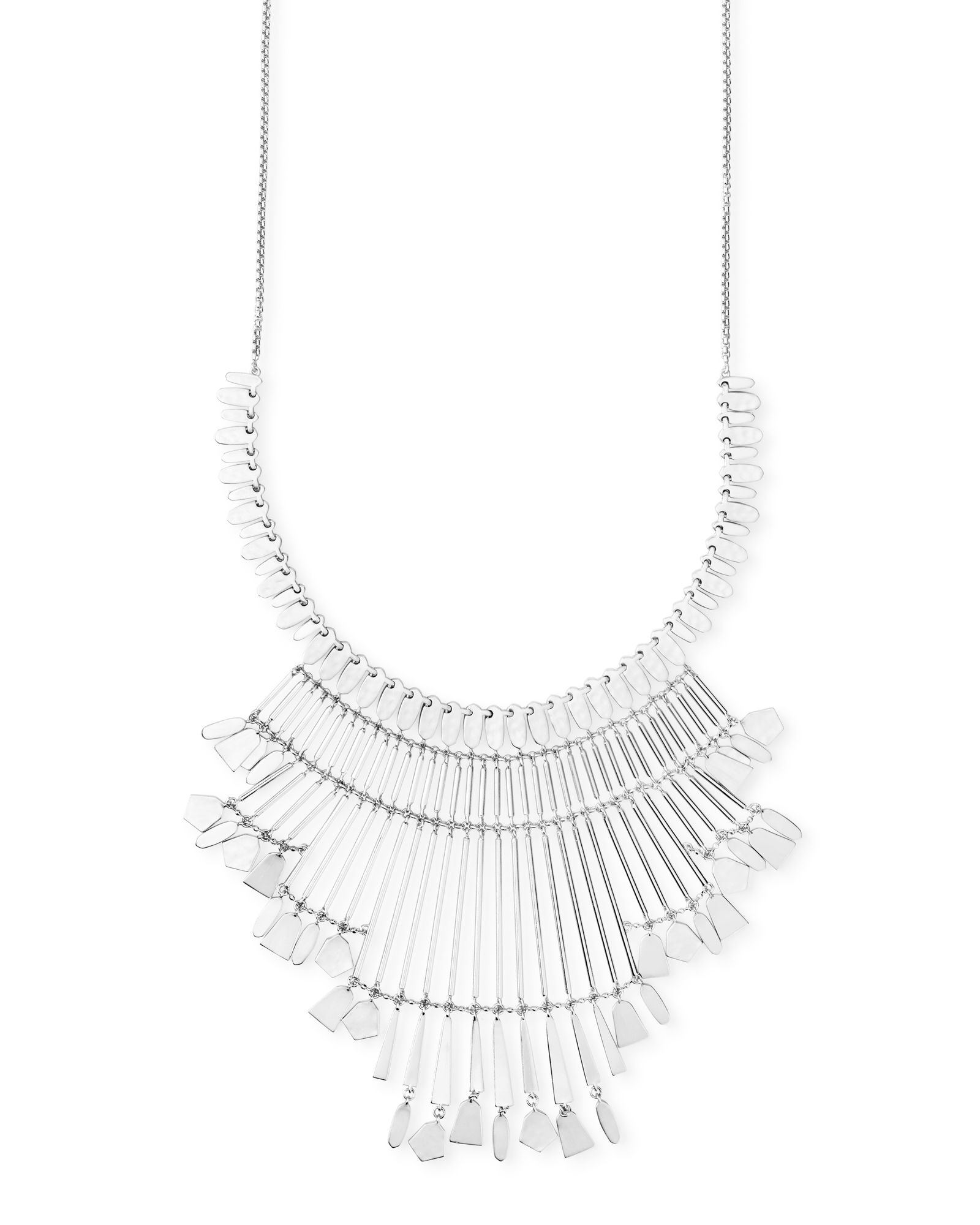 Lena Statement Necklace in Bright Silver | Kendra Scott