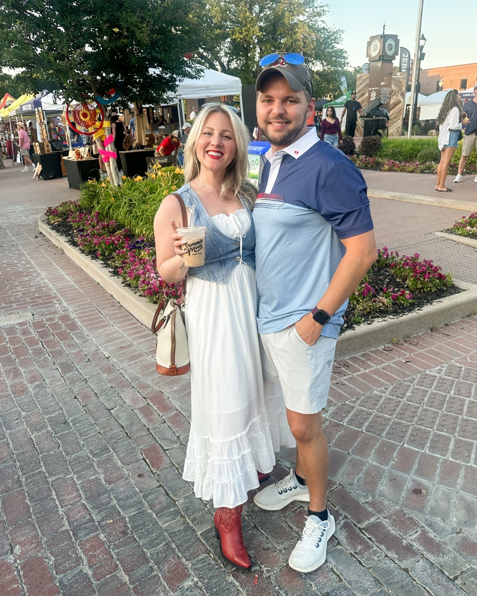 Celina Cajun Fest - country festival outfit, town country spring dress event outfit, summer maxi dress and red cowboy boots outfit, Dooney & bourke satchel outfit, Celina, Texas - north Texas

#LTKdayinmylife #LTKMidsize #LTKPetite