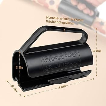 Wrapping Paper Roll Cutter 1pc Gift Wrap Cutter Wrapping Paper Cutter Tool with Handle Push Cut E... | Amazon (US)