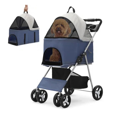 3-in-1 Foldable Pet Stroller Detachable Carrier for Small Pets, Dog Stroller , Load Up to 33 lbs | Wayfair North America