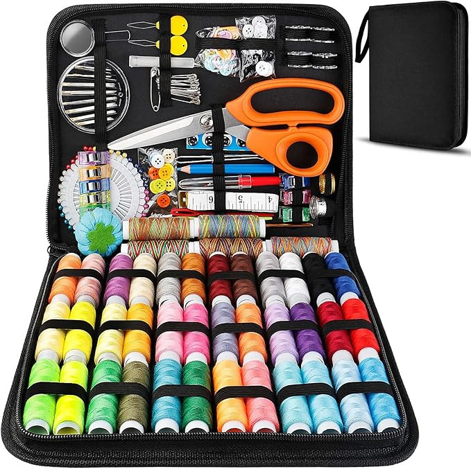 Marcoon Large Sewing Kit, 200 Premium Sewing Supplies, 41 XL Thread Spools, Suitable for Travelle... | Amazon (US)
