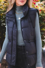 Denali Zip Up Puffer Vest, Black | North & Main Clothing Company