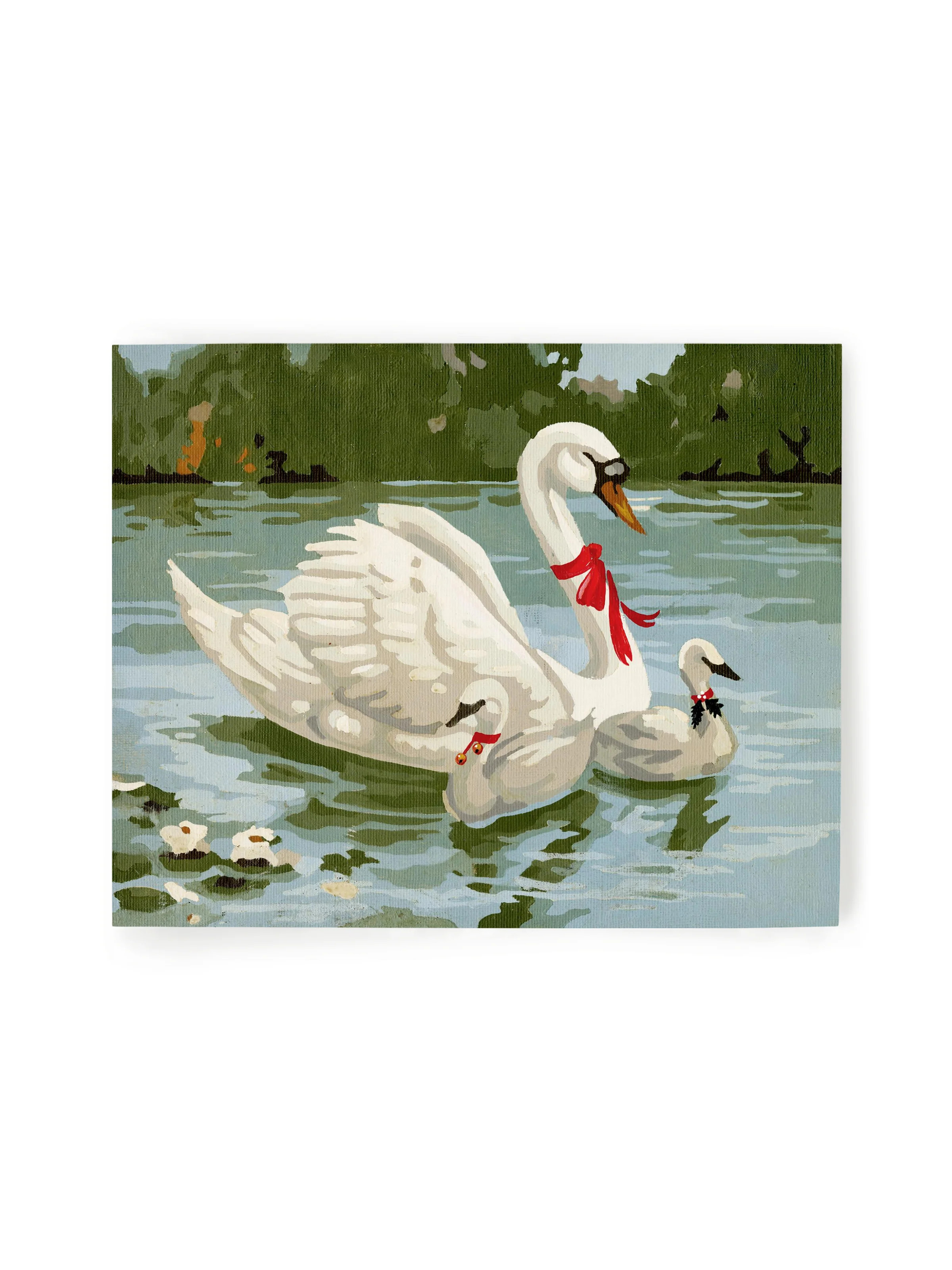 Swans A Swimming Paint By Number | Art Print | Lindsay Letters, LLC