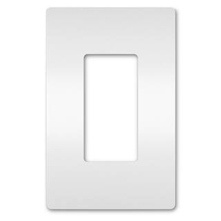 radiant 1 Gang 1-Decorator Rocker Screwless Wall Plate, White (1-Pack) | The Home Depot