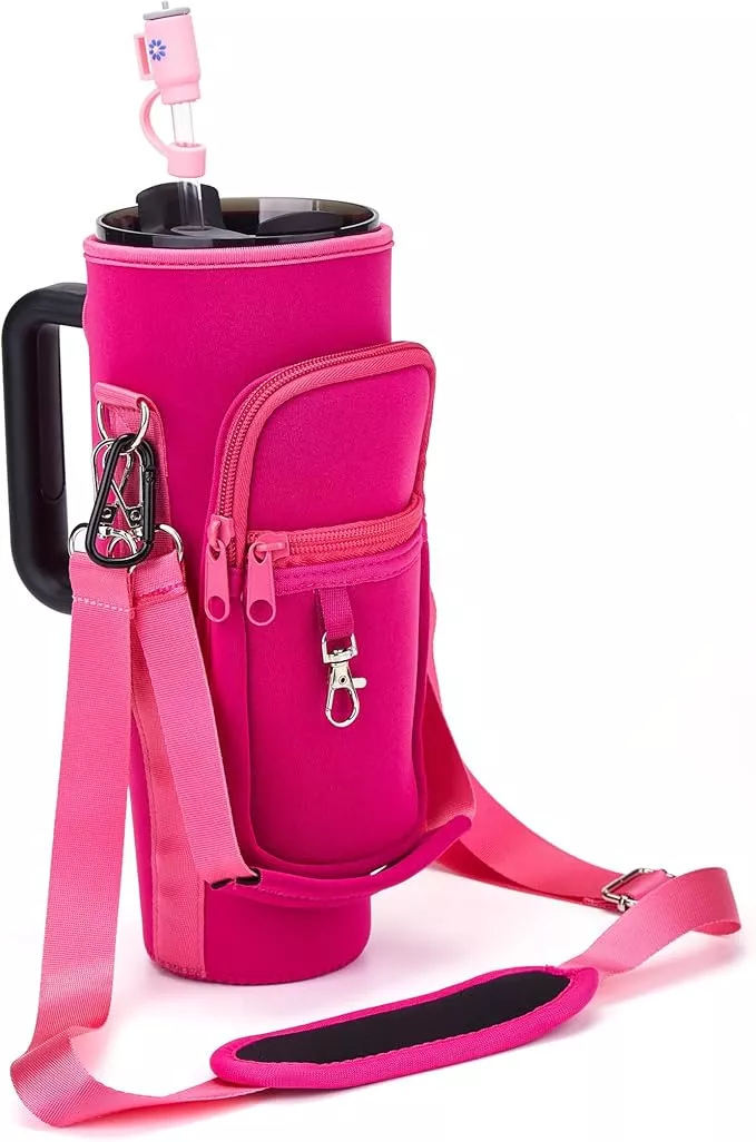 Stanley Carrier 40oz Tumbler Holder Pouch - Stylish Stanley Tumbler - Pink  Barbie Citron Dye Tie
