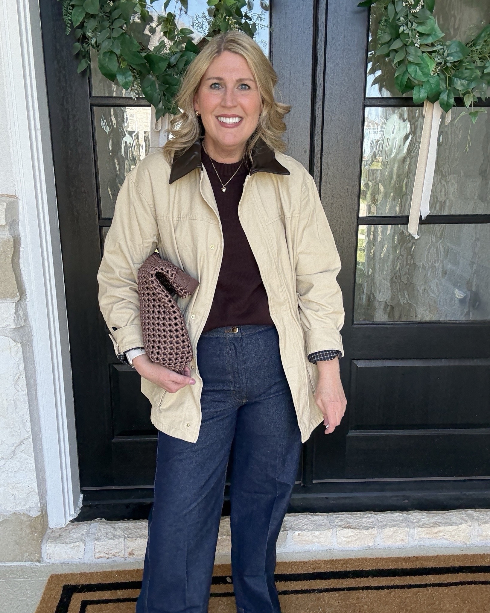 Sweater runs tts.
Denim runs snug. Size up one size if between sizes. 
Barn jacket has a relaxed fit. ♥️ Runs tts. 

#LTKShoeCrush #LTKParties #LTKStyleTip #LTKItBag

#LTKFindsUnder100 #LTKOver40 #LTKBeauty #LTKFindsUnder50 #LTKHoliday #LTKSeasonal #LTKMidsize #LTKSaleAlert #LTKWorkwear #LTKootd #LTKGiftGuide