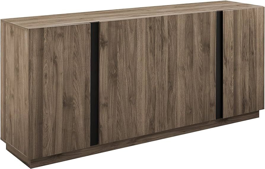 Walker Edison Liss Contemporary 4-Door Minimalist Sideboard, 70 Inch, Slate Grey | Amazon (US)