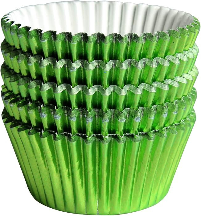 100pcs Cupcake Paper Baking Cups Wrapper Liners Cake, Foil Cupcake Liners for Baking Cupcakes(Gre... | Amazon (US)