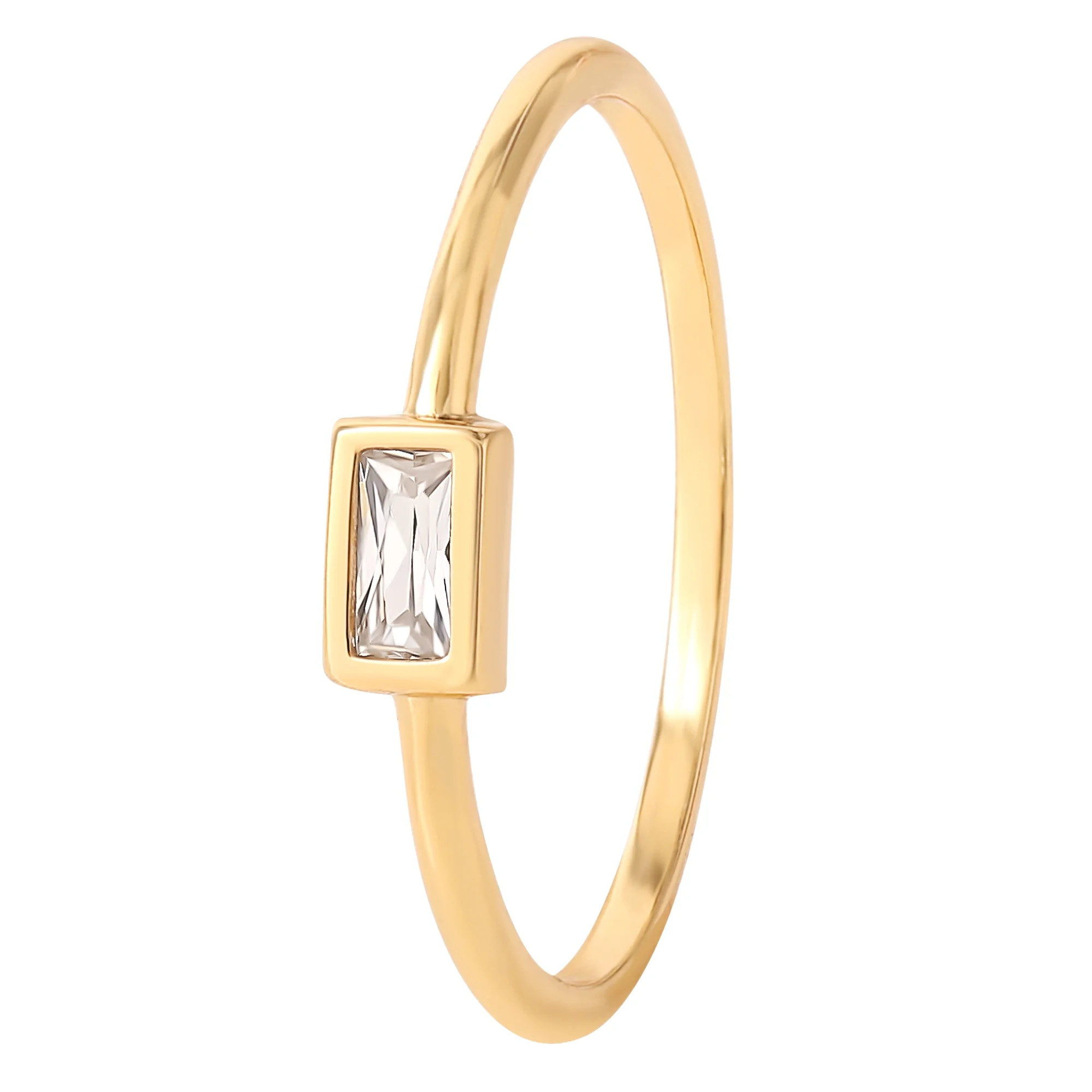 JS Jessica Simpson Women’s Gold-Plated Sterling Silver CZ 2 Piece Ring Set | Walmart (US)