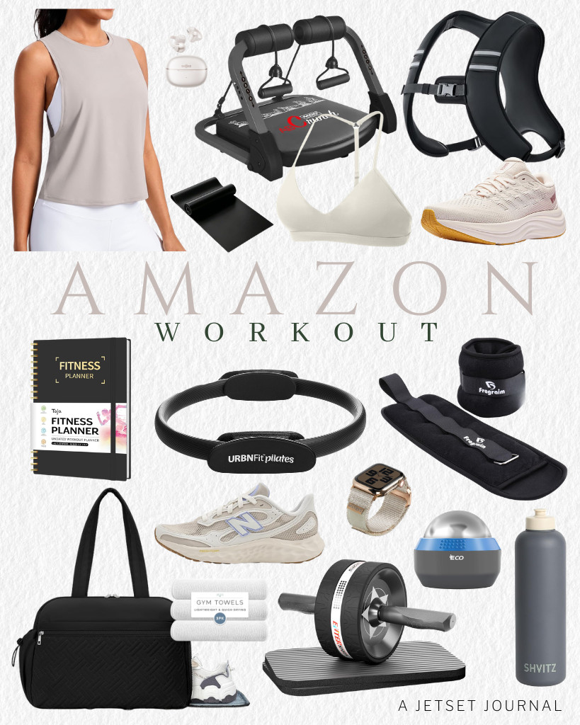 The Amazon Fitness collection is here! Included are this JOYSPELS workout tank top, the iECO Cold Massage Roller Ball, and the New Balance sneakers. Also here are the URBFit Pilates Ring and Fitlaya Fitness abs exercise equipment. We are loving these microfiber gym towels, too! 

 #LTKSeasonal #LTKSaleAlert #LTKTravel