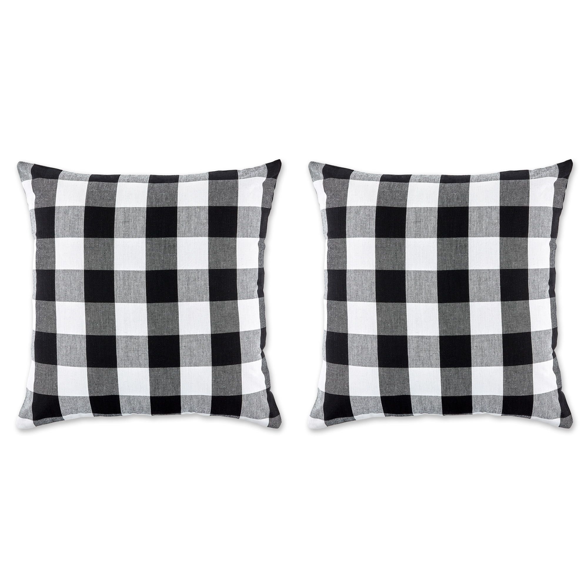 Design Imports Z02373 20 x 20 in. Black & White Buffalo Check Pillow - Set of 2 - Walmart.com | Walmart (US)