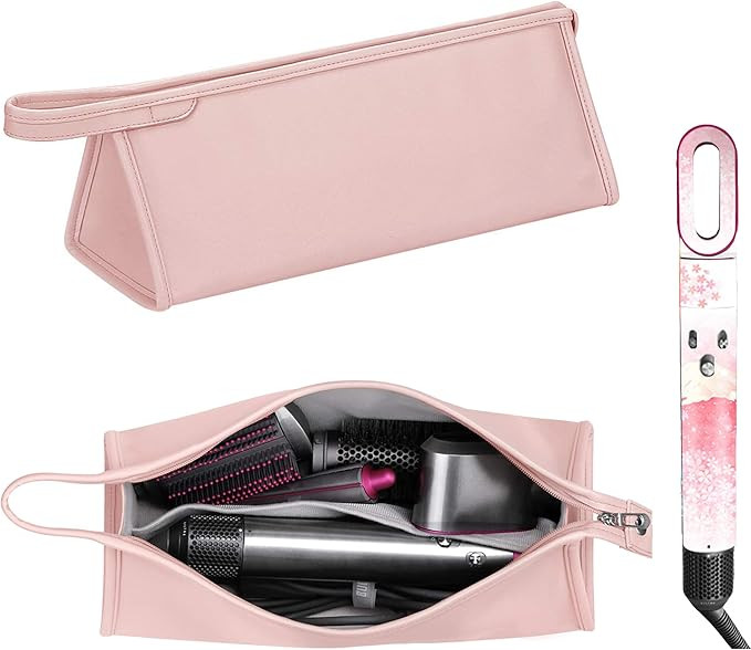 BAGCRAZY Pu Leather Travel Case Travel Case Compatible with Dyson Airwrap Styler, Portable Waterp... | Amazon (US)