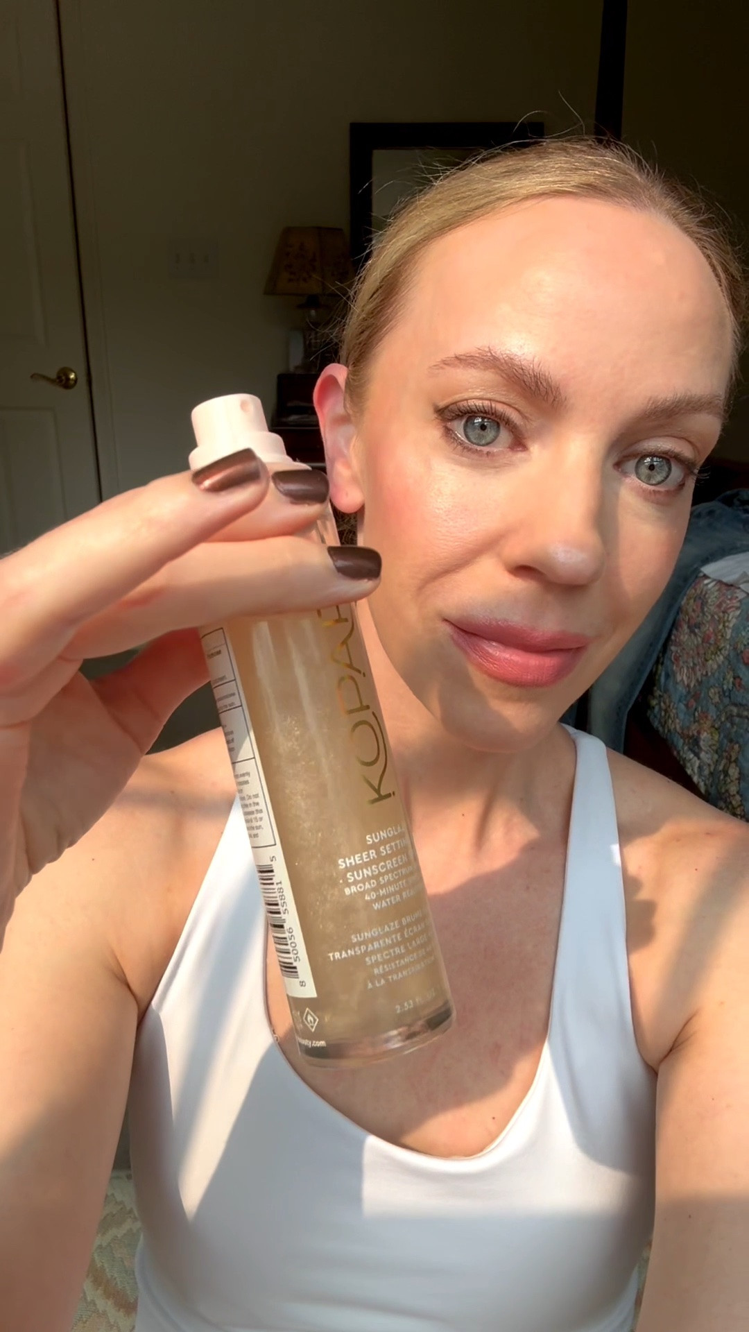 Makeup setting mist with SPF50 and a glowing finish ✨ Last step in my summer makeup routine

#LTKBeauty #LTKOver40 #LTKmorningroutine