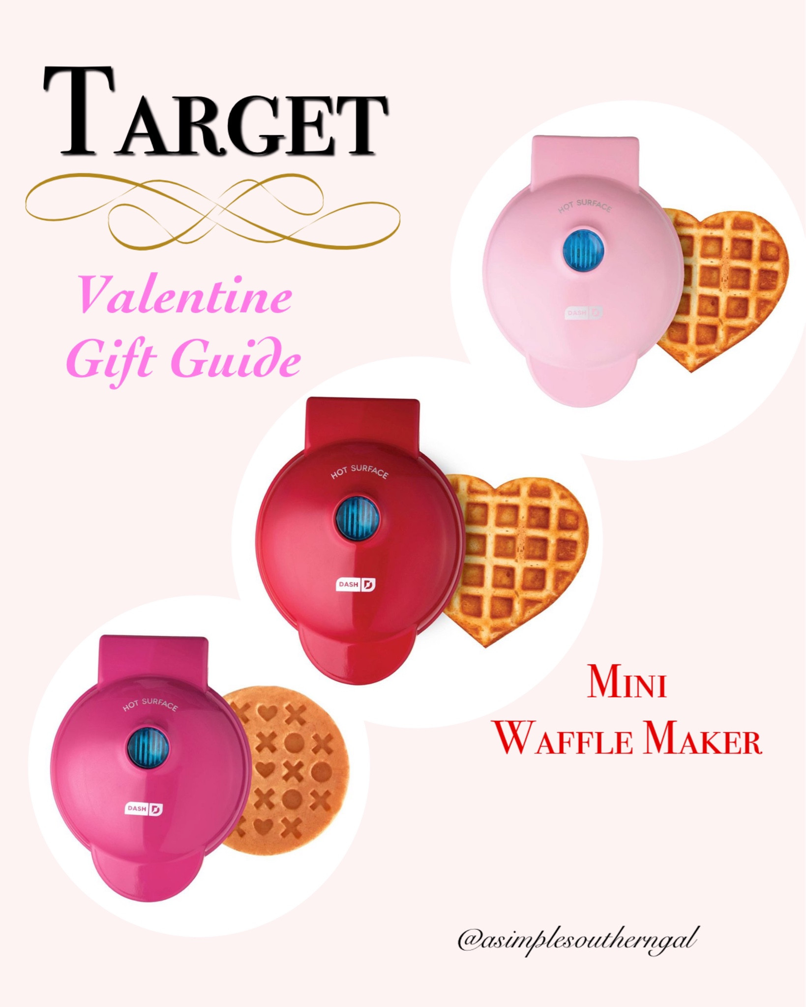 Valentine Mini Waffle makers!! Perfect gift for her or him! Available in 3 shades!

Gift guide 
Valentine’s Day
Gifts for her
Gifts for him
Waffles
Pancakes
Kitchen appliances 
Kitchens accessories 


#LTKhome #LTKGiftGuide #LTKMostLoved