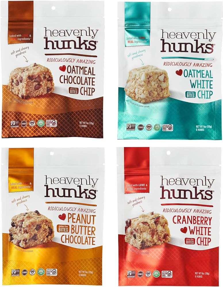 Heavenly Hunks Variety Gift Box - Oatmeal Chocolate Chip, Peanut Butter Chocolate, Cranberry Whit... | Amazon (US)